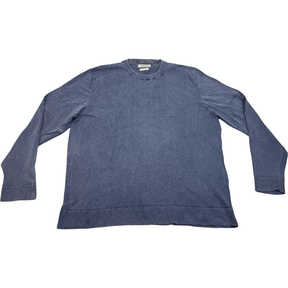 Williams & Kent Gray Blue Crewneck Sweater XL Made In Italy 100% Cotton